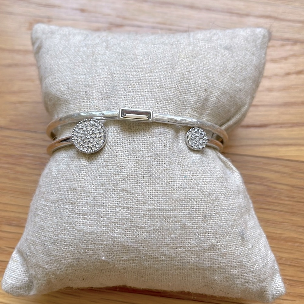 Stella & Dot silver adjustable bracelet stack